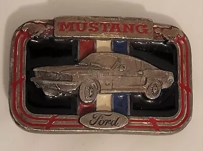 Vintage Ford Motor Company Metal Belt Buckle Ford Mustang • $133