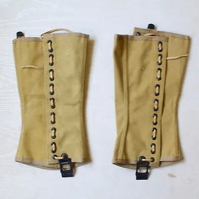 Ww2 Us Army M1938 Canvas Gaiters Wrappings Leggings Wwii Military • $22.79
