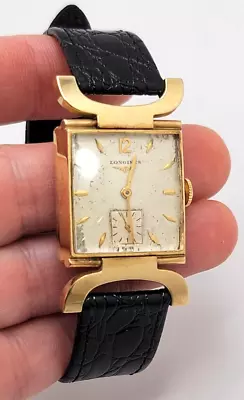 Rare Art Deco Vintage Longines Solid 14k Yellow Gold Men's Watch Works • $1200