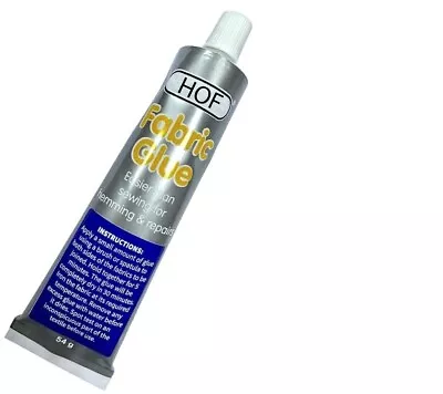 HoF® Extra Strong Stick Fabric Glue 54G Quick Bond Adhesive For Hemming Repair • £2.85