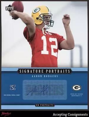 2005 UD Portraits Signature Portraits 8x10 #SP65 Aaron Rodgers RC Rookie AUTO • $59