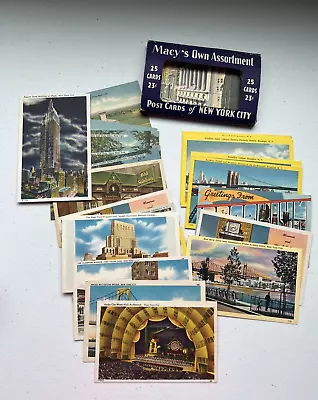 Lot Of  60  1940's Vintage Linen Penny Post Cards; Unposted. New York City ++ • $44.79