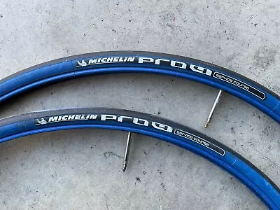 Michelin Pro 4 Service Course Road Bike Tires - Blue - 700x23 W/ Tubes  • $35