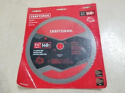 Craftsman 7-1/4 In. Dia. X 5/8 In. Plywood Circular Saw Blade Carbon Steel 140 T • $11.66