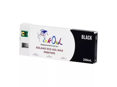 220ml InkOwl BLACK Compatible Cartridge For Roland ECO-SOL MAX (ESL3-BK) • $47.95