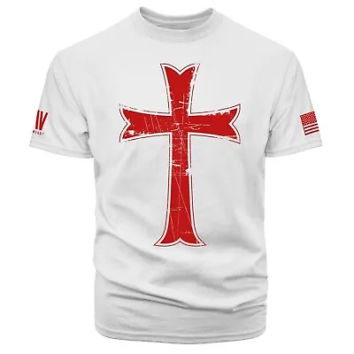 Crusader Red Cross Knights Templar Jesus Christ Short Sleeve T-shirt • $23.95