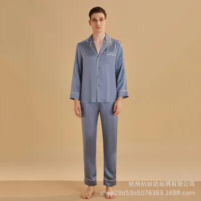 2024 NEW 22mmi Heavy 100% Mulberry Silk Silk Pajamas Suit Men's Light Luxury • $130