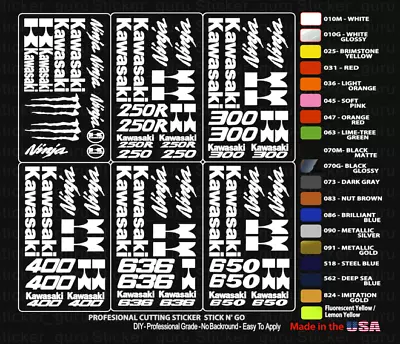 Aftermarkets Motorcycle 250/300/400/636/650 Fairing Vinyl Die-Cut Decal Stickers • $21.95