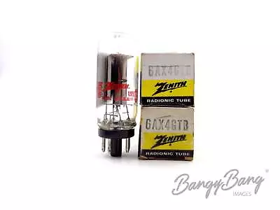 2 Vintage Zenith 6AX4GTB Power Damper Diode TV Receiver Audio Vacuum Tube Valve- • $72