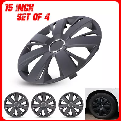 15  Set Of 4 Wheel Covers Full Rim Snap On Hub Caps Fit R15 Tire & Steel Wheels • $43.99