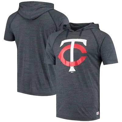 Minnesota Twins Men's Stitches Raglan Short Sleeve Hoodie - FREE SHIPPING! • $25.99