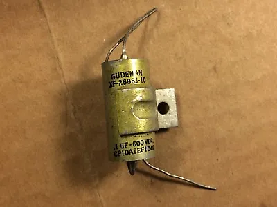 NOS Vintage Gudeman .1 Uf 600v PIO Capacitor Vitamin Q Oil Cap XF-2688J-10 • $13