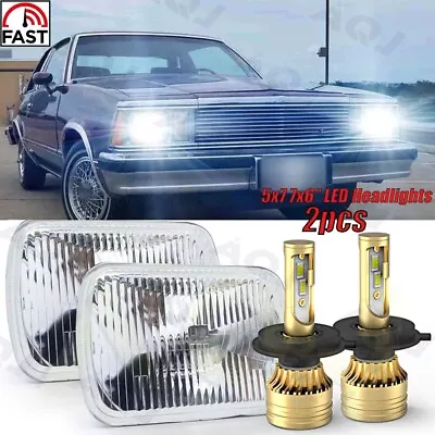 For Chevy Malibu 78-1981 Chevette Corvette DOT Pair 5X7  7x6 LED Headlight • $102.89