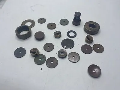 Metal Detector Finds Lot Brass? Copper? Washer Nuts Parts Pieces MK • $9.99