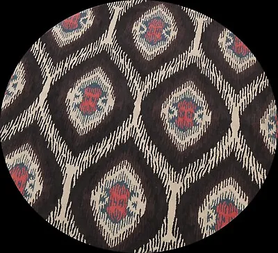 Geometric Modern Oriental Area Rug Hand-tufted Contemporary Carpet 8'x8' Round • $163