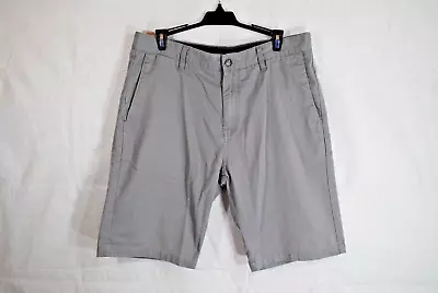 Volcom Chino Shorts Gray Flat Front Mens Size 33 True To This • $10