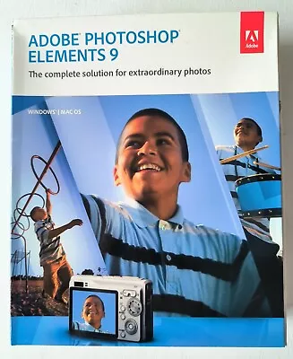 IT: ADOBE PHOTOSHOP ELEMENTS 9 - Official CD Win/Mac With Serial Number • £10