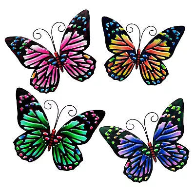 Metal Butterfly Ornament Wall Art Decor Outdoor Fence Decoration Hanging • $5.41