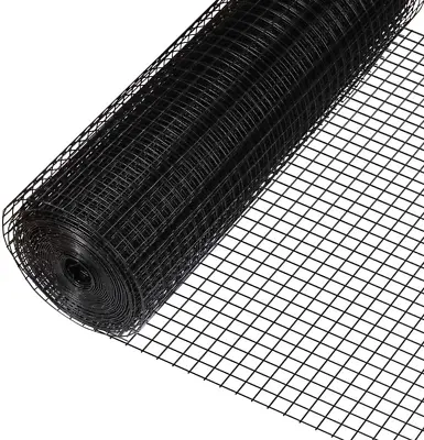 16 Gauge Black Vinyl Coated Welded Wire Mesh Size 1 Inch By 1 Inch For Home And  • $201.99