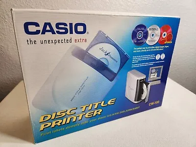 Casio CW 100 CD Label Printer SEALED Contents OPEN BOX CD-R/RW DVD R/RW/RAM • $239.99
