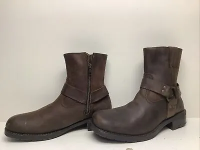 Vtg Mens Gbx  Harness Motorcycle Sq Toe  Dark Brown Boots Size 9.5 M • $26.99