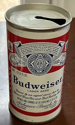 Budweiser Pull Tab Beer Can St. Louis MO 4 City Gold Bottom Smooth Seam NICE • $24.99