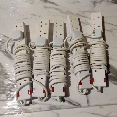 £19.99 • Buy KONIG Extension Lead Cable 6 Way Gang Plug Socket Adapter  X 5