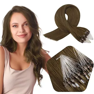 Full Shine Micro Loop Real Hair Extensions Remy Micro Link Human Hair Extensi... • $83.95