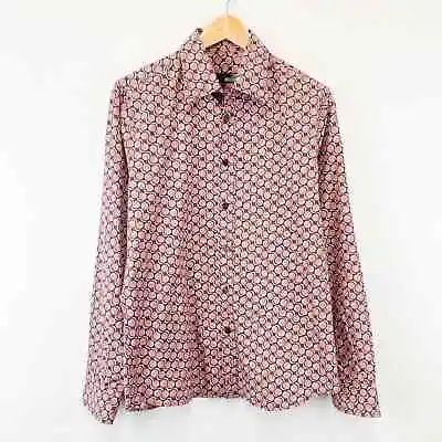 Vintage Love Moschino Button-Up Pattern Shirt Pink Mens Medium • $75