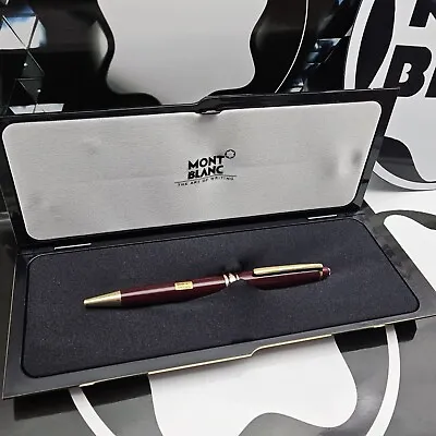 MONTBLANC Meisterstuck Burgundy 164R Classique Gold Trim Ballpoint Pen ⚡MINT⚡ • $215