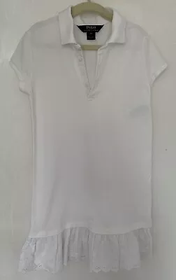 Polo Ralph Lauren Girl’s Short Sleeve White Dress Age 6 Years  • £6.99
