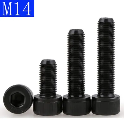 M14 - 2 Black 12.9 Grade Alloy Steel Allen Hex Socket Cap Head Screw Bolt DIN912 • $5.14