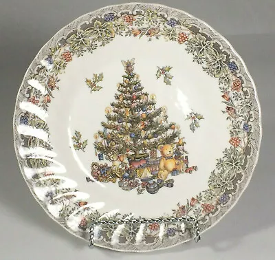 Seasons Greetings Christmas Tree Plate 8  Dessert Plate • $20.49