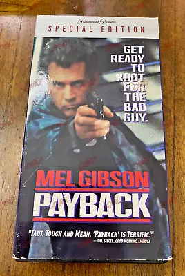 Mel Gibson Payback Special Edition Paramount Pictures VHS Home Movie • $4.70