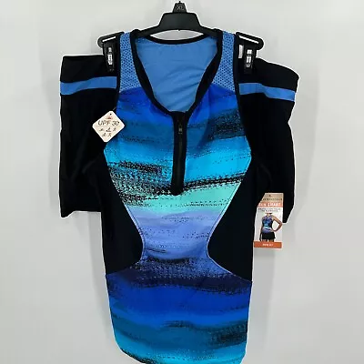 ZeroXposur Women's 2-pc Swim Suit Set Sz XL/16 Sun Smart Scuba Tankini & Shorts • $19.95