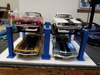 1:18th Scale 4 Post 4 Car Lift For Diorama /Show Case 1/18th Side By Side 1/18th • $29.95