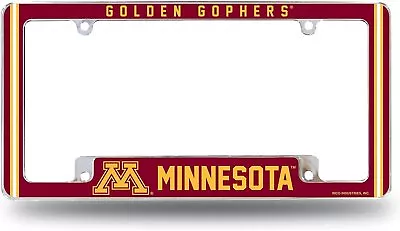 University Of Minnesota Golden Gophers Metal License Plate Frame Chrome Tag... • $21.99