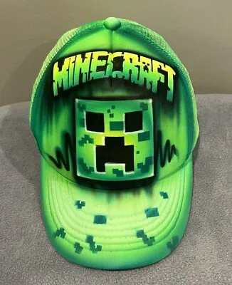 Minecraft Cobra Snapback Baseball Cap Lime Green Mesh Back One Size Fits All • $11.99