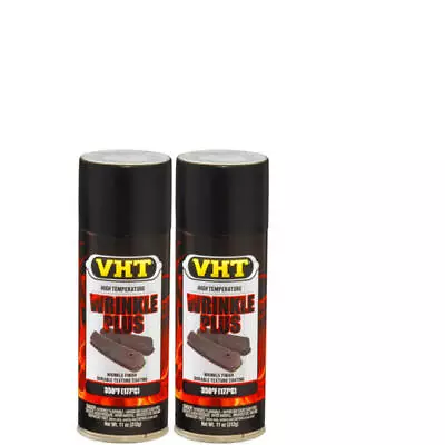 VHT Paint VHTSP201 (2-PACK); Wrinkle Plus 11oz Aerosol Black 350�F Intermittent • $32.74