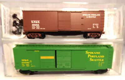 (2) N Scale MicroTrain SP&S Boxcars In Original Boxes (lot 7601) • $27