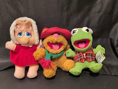 McDonalds Muppet Babies 1988 Plush Piggy Kermit Fozzie 7  Stuffed Lot Of 3 • $29.99