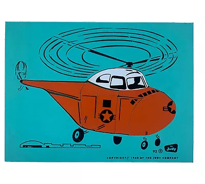 Vintage Judy Wooden Puzzle Helicopter 9 Pieces 1968 • $21.99