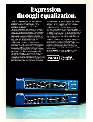 Vtg 70s 80s MXR BLUE BOX GRAPHIC EQUALIZER MAGAZINE PRINT AD Effect EQ Pinup • $9.99