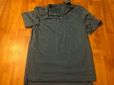 Vineyard Vines Performance Polo Shirt Men’s Size S Small Striped Blue Whale • $34.95