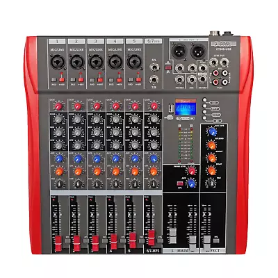 5Core 6 Channel Audio Mixer DJ Controller Professional Sound Board Bluetooth USB • $84.99