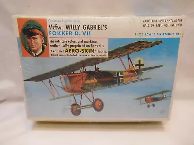 1966 Renwal Aero-Skin 1/72 Vzfw. Willy Gabriel's FOKKER D. VII New In SEALED Box • $19.99