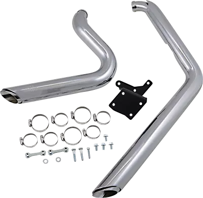 VH Shortshots Staggered Exhaust Pipe System Chrome Dyna Super Glide Sport 99-05 • $549.99