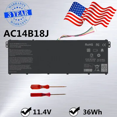 AC14B18J AC14B13J Battery For Acer Aspire ES 15 ES1-531/533 Chromebook CB3-111 • $21.49