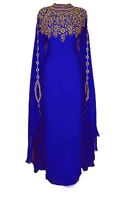 SALE New Moroccan Dubai Kaftans Farasha Abaya Dress Very Fancy Long Gown MS 220 • $54.17