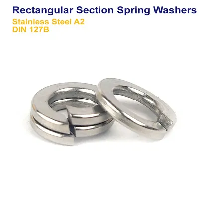 Rectangular Spring Washers Stainless M2 M3 M4 M5 M6 M8 M10 M12 M16 M20 M24 M30 • £173.19